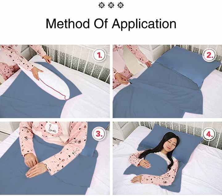 Woqi Cotton Sleeping Bag Liner Oversized Lightweight 