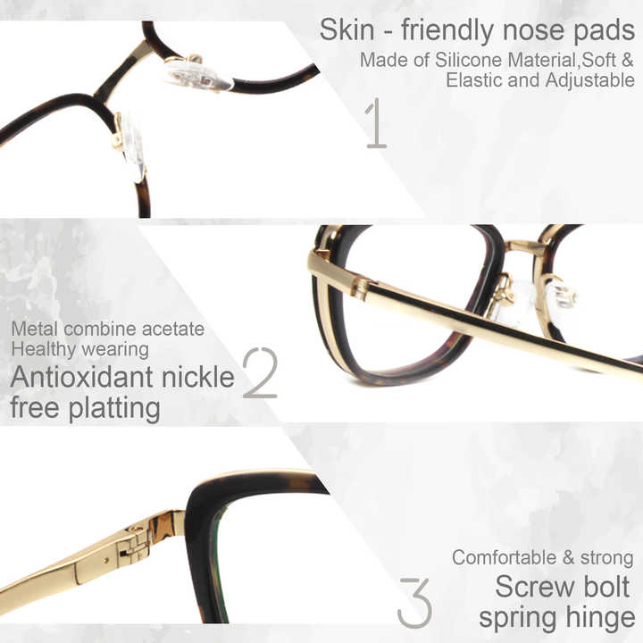 Luxury Vintage Gold Women's Prescription Eyeglasses 