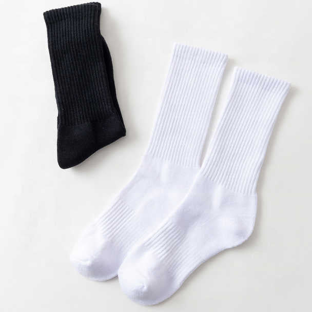 Custom Design Your Own Ribbed Basketball Socks Plain White Sports Logo Custom Socks 