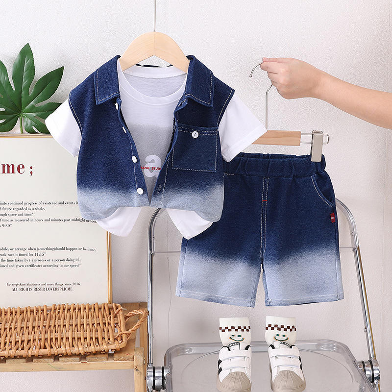 Boys' shorts, infant clothes, short sleeves 