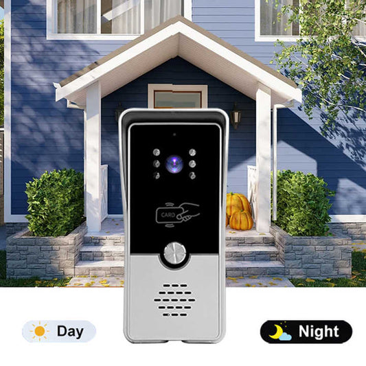 Tuya WiFi Waterproof Two-Way Visual Intercom Home Security Equipment Intercom 7 Inch Screen Can Record Videosتويا واي فاي مقاوم للماء جهاز اتصال داخلي بصري في اتجاهين معدات أمن منزلية انتركوم شاشة 7 بوصة يمكن تسجيل مقاطع الفيديو