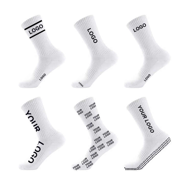 Cotton Women Men Custom Logo Design Socksجوارب رياضية عالية الجودة قابلة للتنفس وضغط