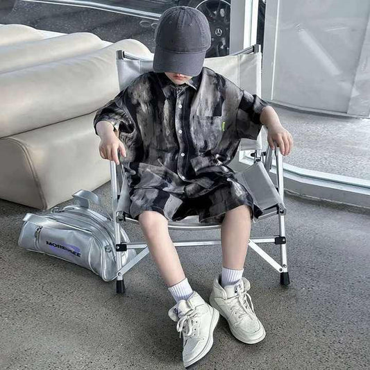 شورت اولاد قطعتين من بدل الاولاد الانيقة للخروج