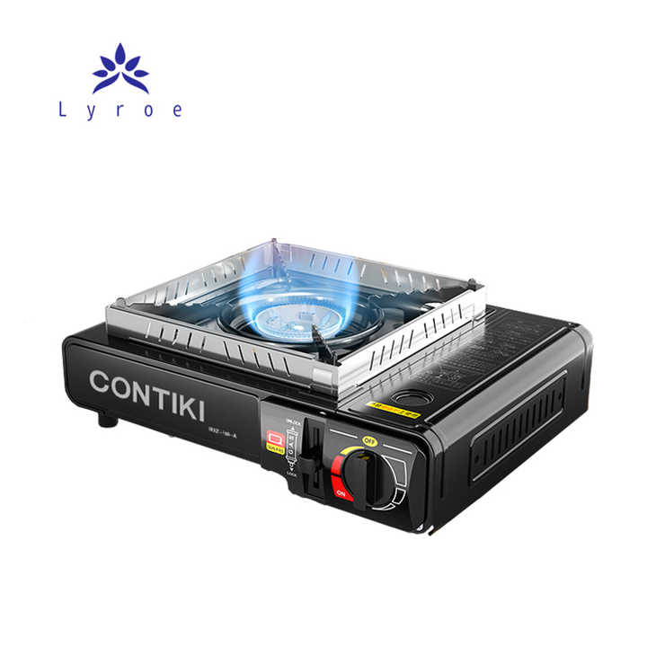 Portable gas stove for outdoor use. 