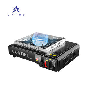 Portable gas stove for outdoor use. 