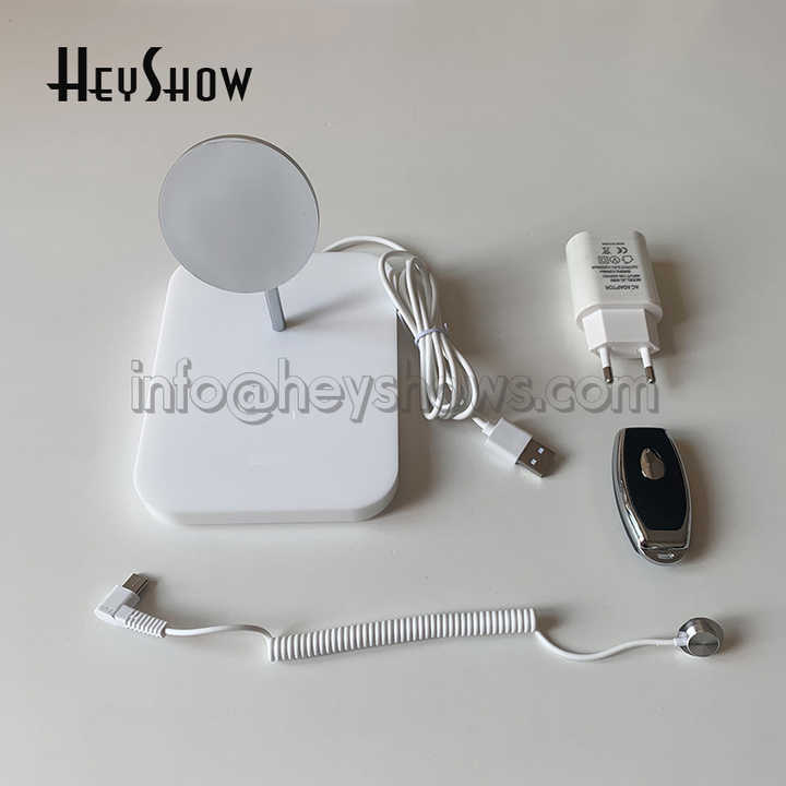 Anti-theft alarm mobile phone charger for all brands 