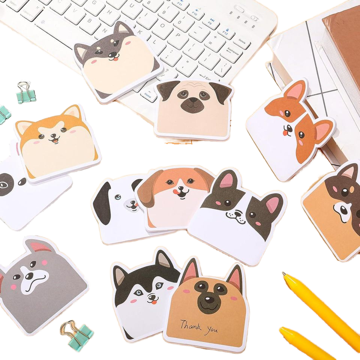 Cute Puppy Dog Animal Shape Sticky Notes Office 