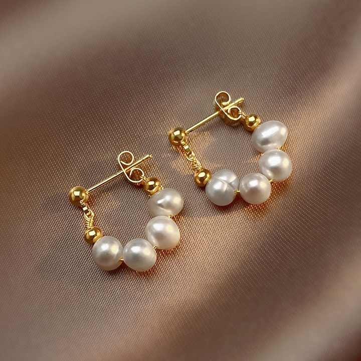Freshwater Pearl Earrings -أقراط كورية