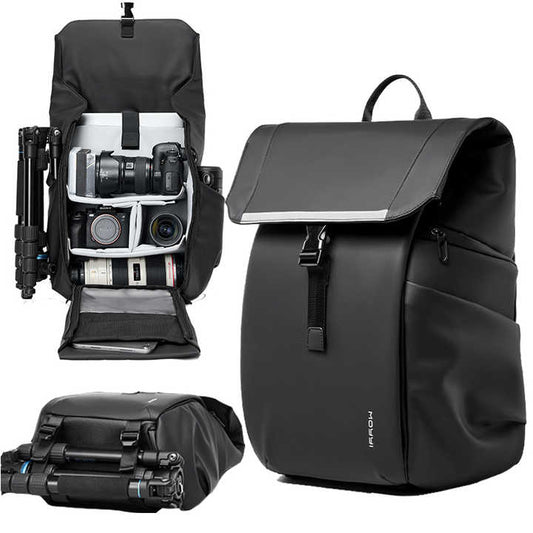 MOYYI DSLR Camera Backpack Large Capacity PVC 