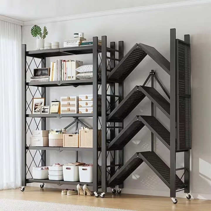 Foldable storage shelves, foldable storage rack, multi-layer organizing shelves, foldable shelves 
