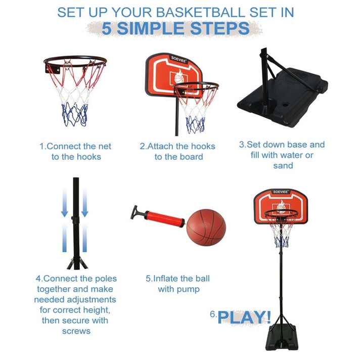 Adjustable Height Basketball Stand with Ball. 