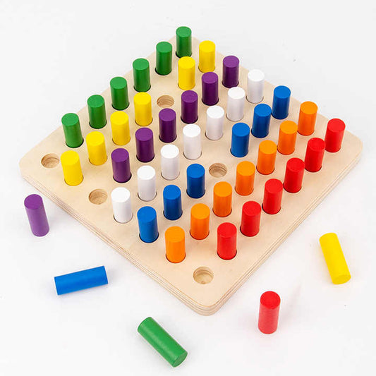 Montessori Sensory Toys for Children Cylinder Ladder Educational Wooden Toys for Kids 