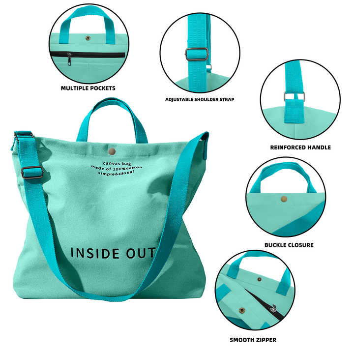 Women's shoulder bag made of high-quality cotton fabric