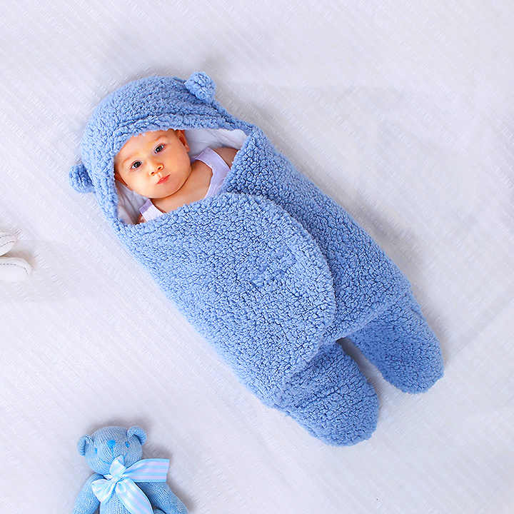 Songmai لطيف الدب الوليد قماش للف الرضع طفل لينة أفخم تلقي بطانية ، شيربا الحملان بطانية صوف Songmai Cute Bear Newborn Swaddle Blanket Baby Soft Plush Receiving Blanket, Sherpa Lamb Fleece Blanket