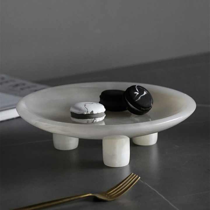 SAIDKOCC White Onyx Marble Tray 