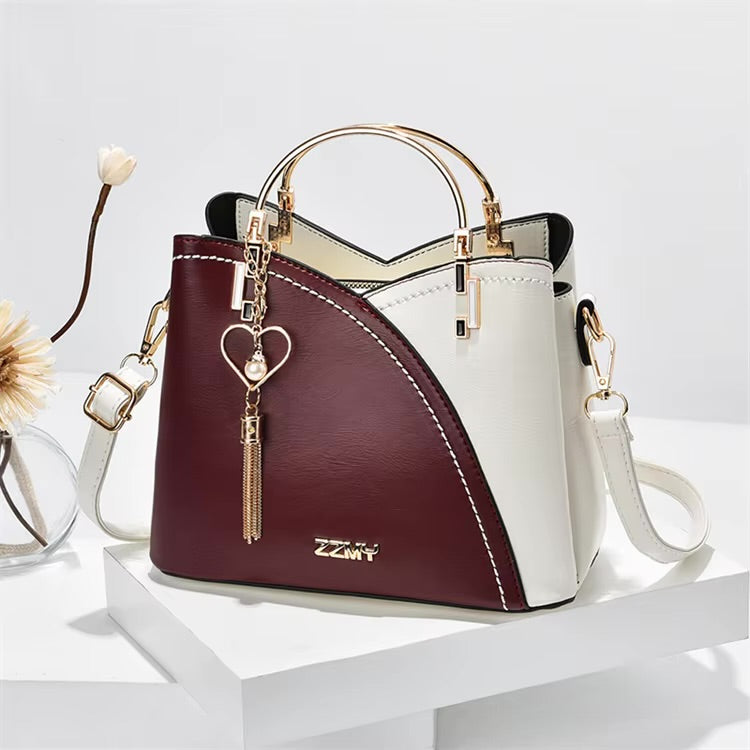 large leather handbag