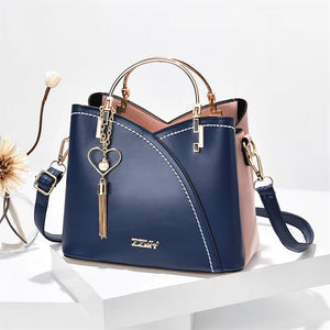 large leather handbag