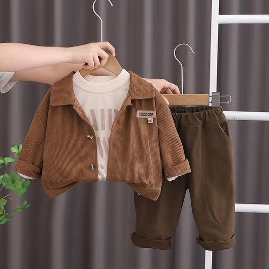بنطلون اولاد طقم قميص وبنطلون وجاكيت