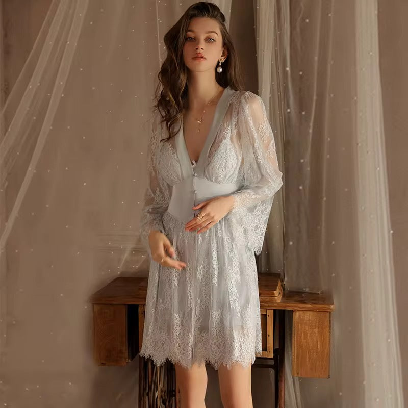 Nightgown sexy robe