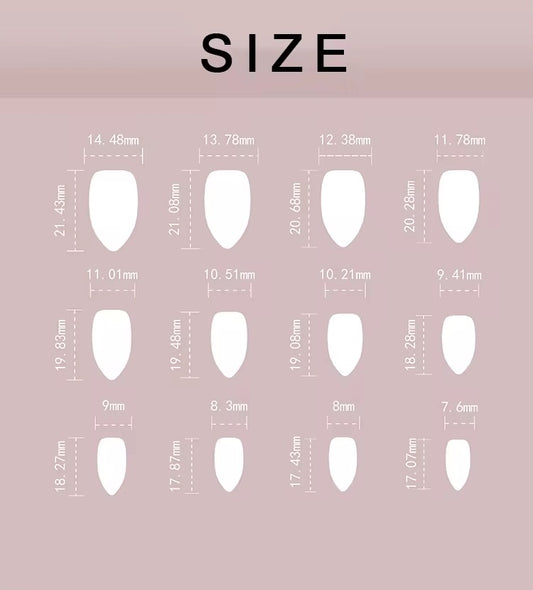 Beautiful fake nails that can be reused and printed.