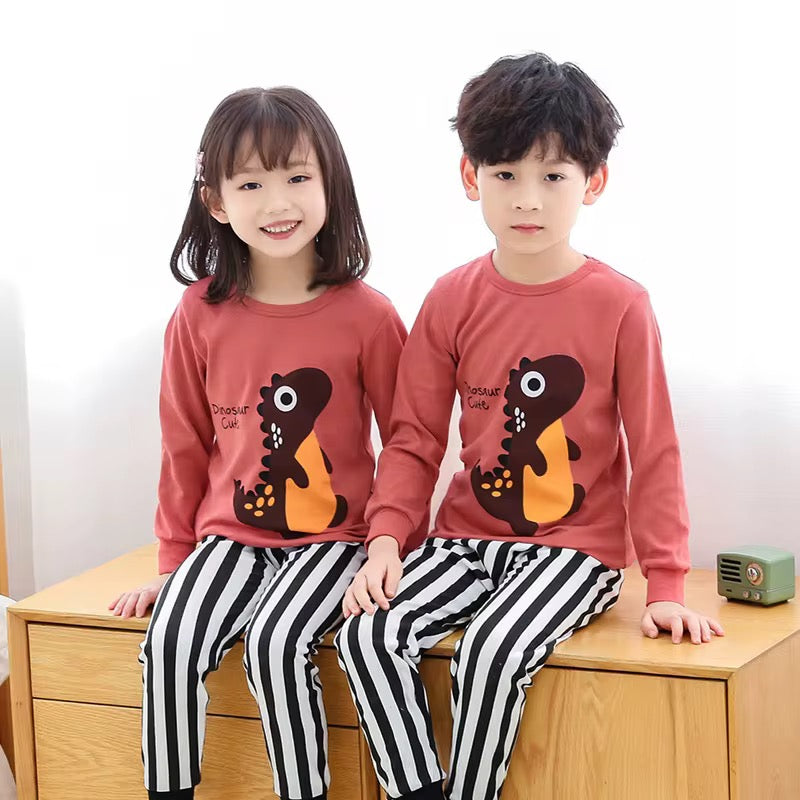 Cotton Pajamas Set for Kids, Girls
