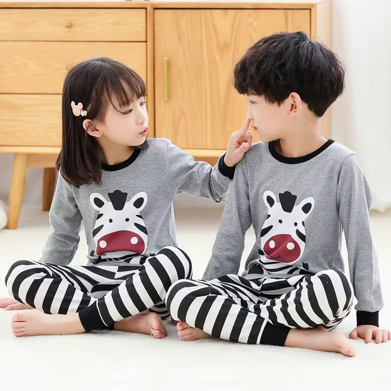 Cotton Pajamas Set for Kids, Girls