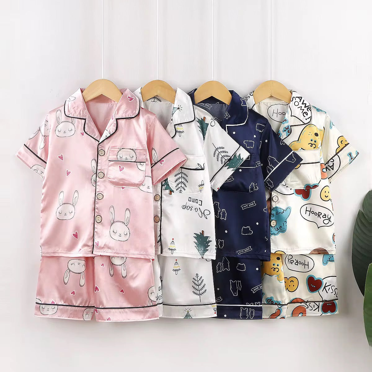 Boys' and girls' silk nightgowns