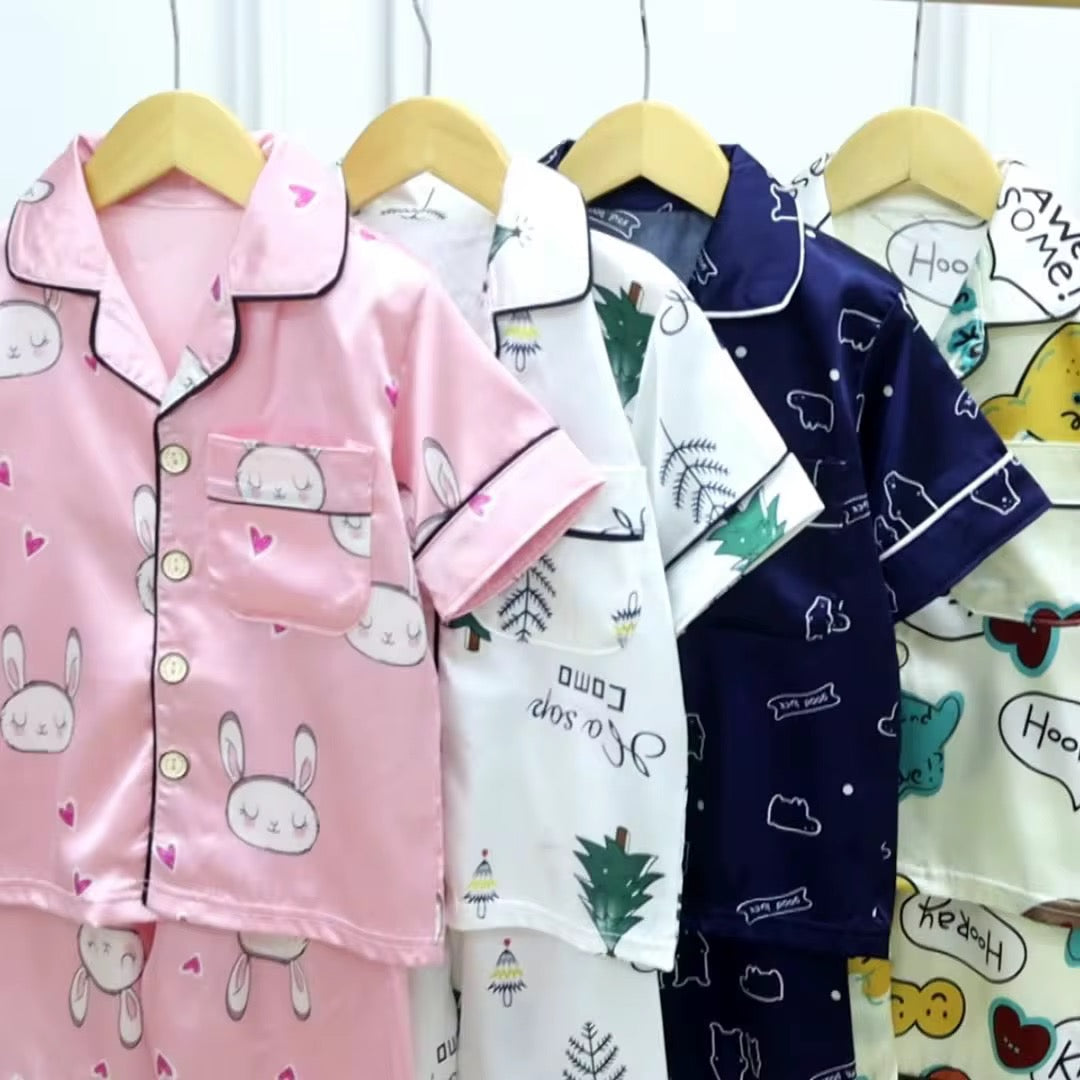 Boys' and girls' silk nightgowns