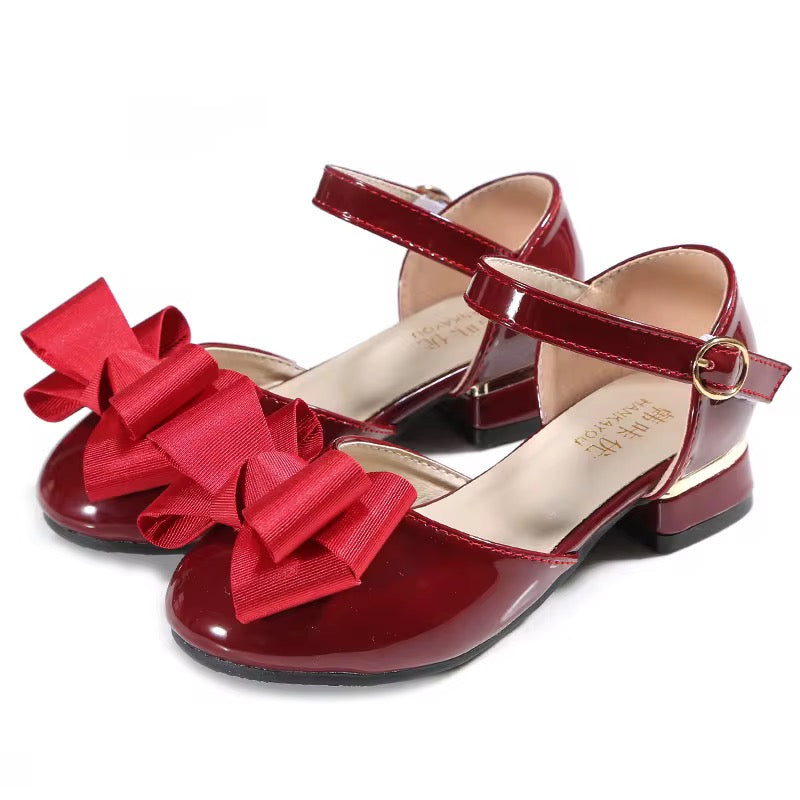 Girls Sandal Heel Dress Shoe (Small/Large)