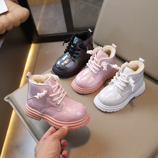Girls' Shiny Neck Boots