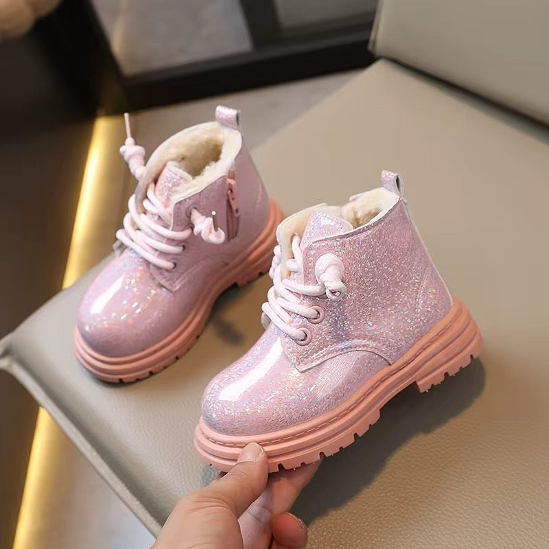 Girls' Shiny Neck Boots