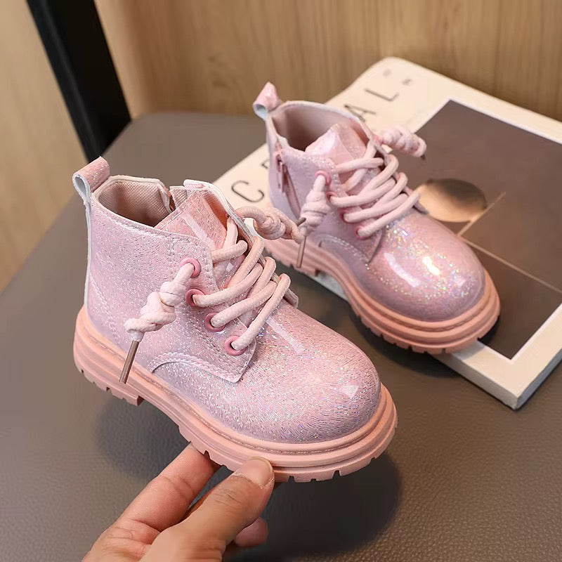 Girls' Shiny Neck Boots