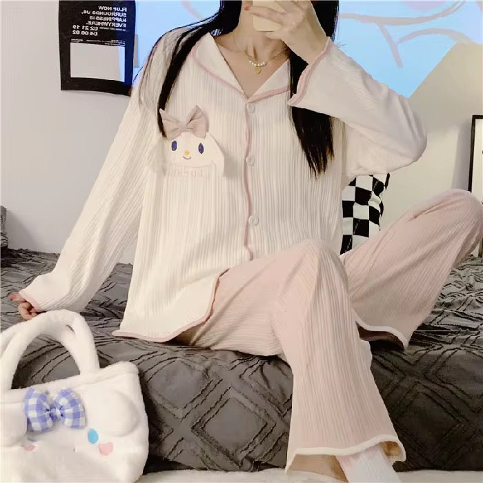 بيجامة نوم نسائية كم طويل