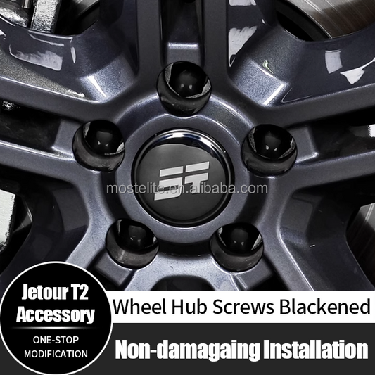 New Center Caps with Logo Decoration Wheel Hub Cap Screws Black Covers for LINGE T2 Traveler Accessories 