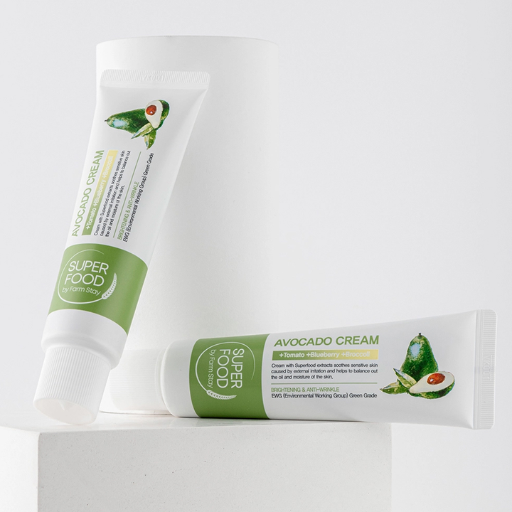 Whitening Moisturizing Nourishing Cream Farmstay Superfood Avocado - CPNP Made in Korea - Anti-aging 